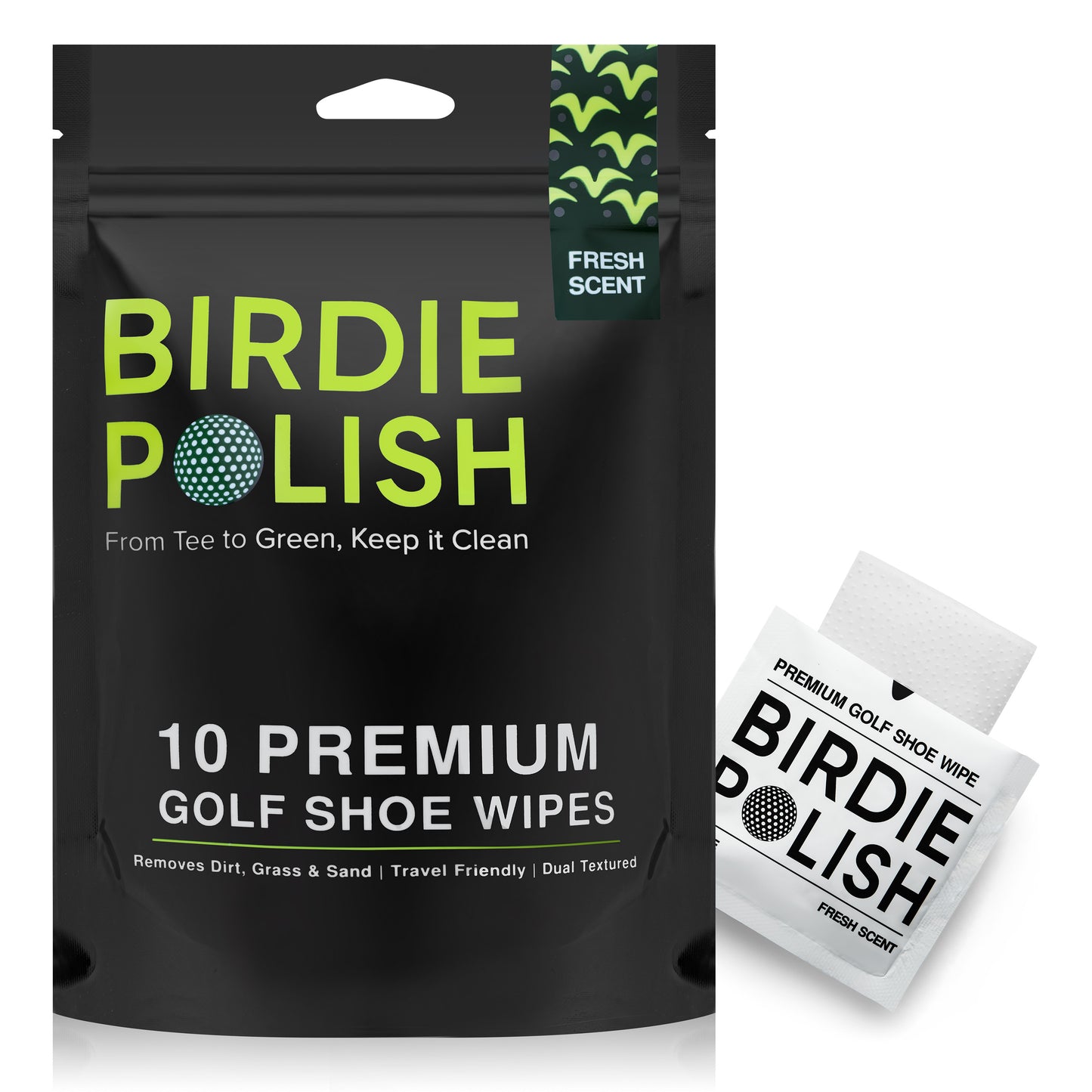 Birdie Polish Premium Golf Shoe Cleaning Wipes (10pk)