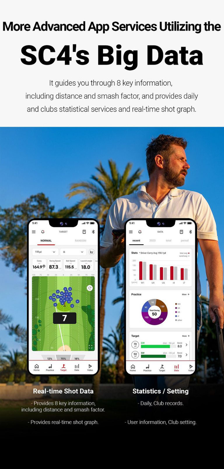 Swing Caddie SC4 Launch Monitor & Golf Simulator