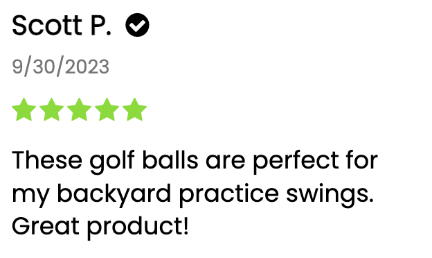 Limited Flight Practice Foam Golf Balls,