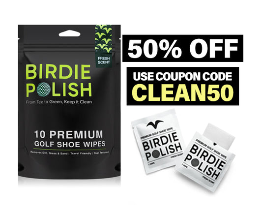 Birdie Polish Premium Golf Shoe Cleaning Wipes (10pk)