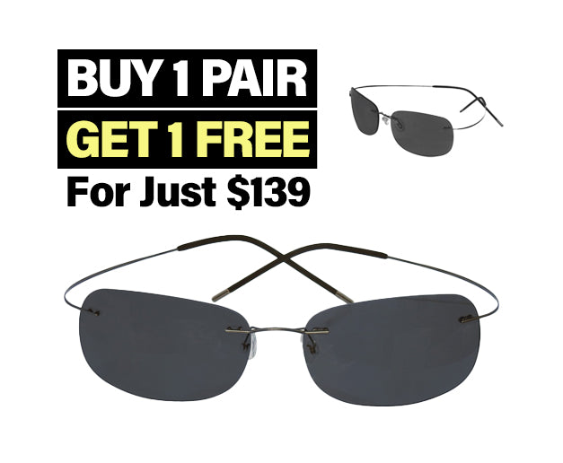 BOGO – Ultra Light Weight, Titanium Sunglasses (2-Pack)