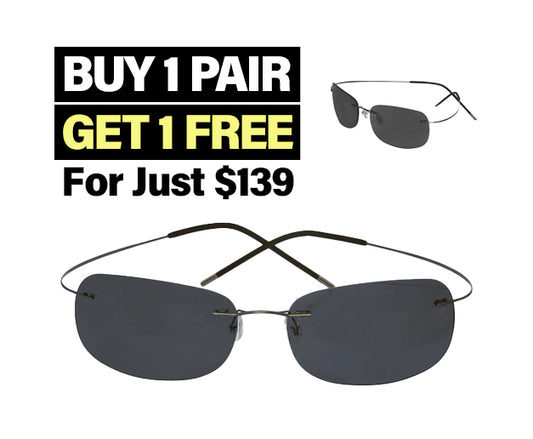 BOGO – Ultra Light Weight, Titanium Sunglasses (2-Pack)