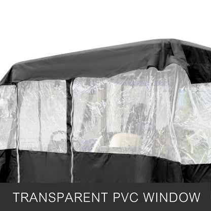 Golf Cart Enclosure, 4Person Golf Cart Cover 300D Waterproof Driving Enclosure With Transparent Windows