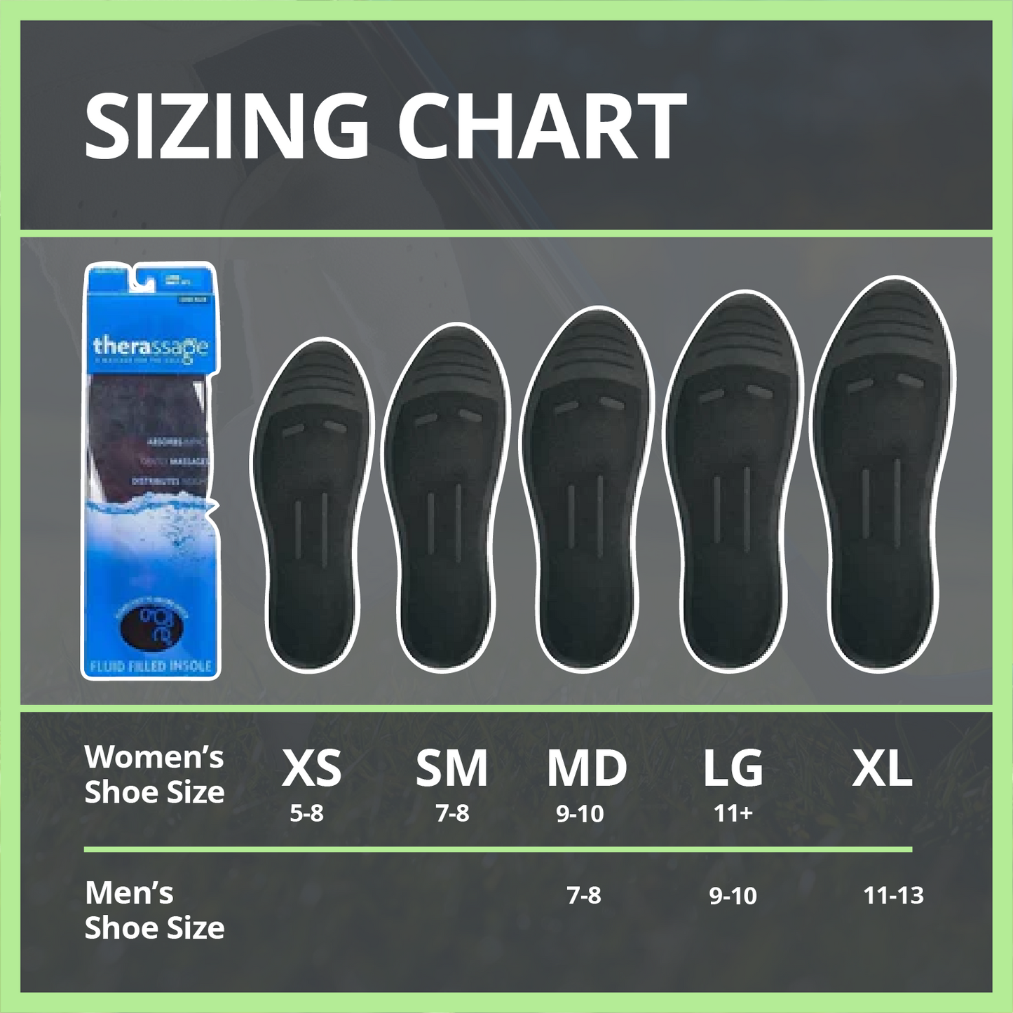 THERASSAGE UniSex Fluid Filled Insoles