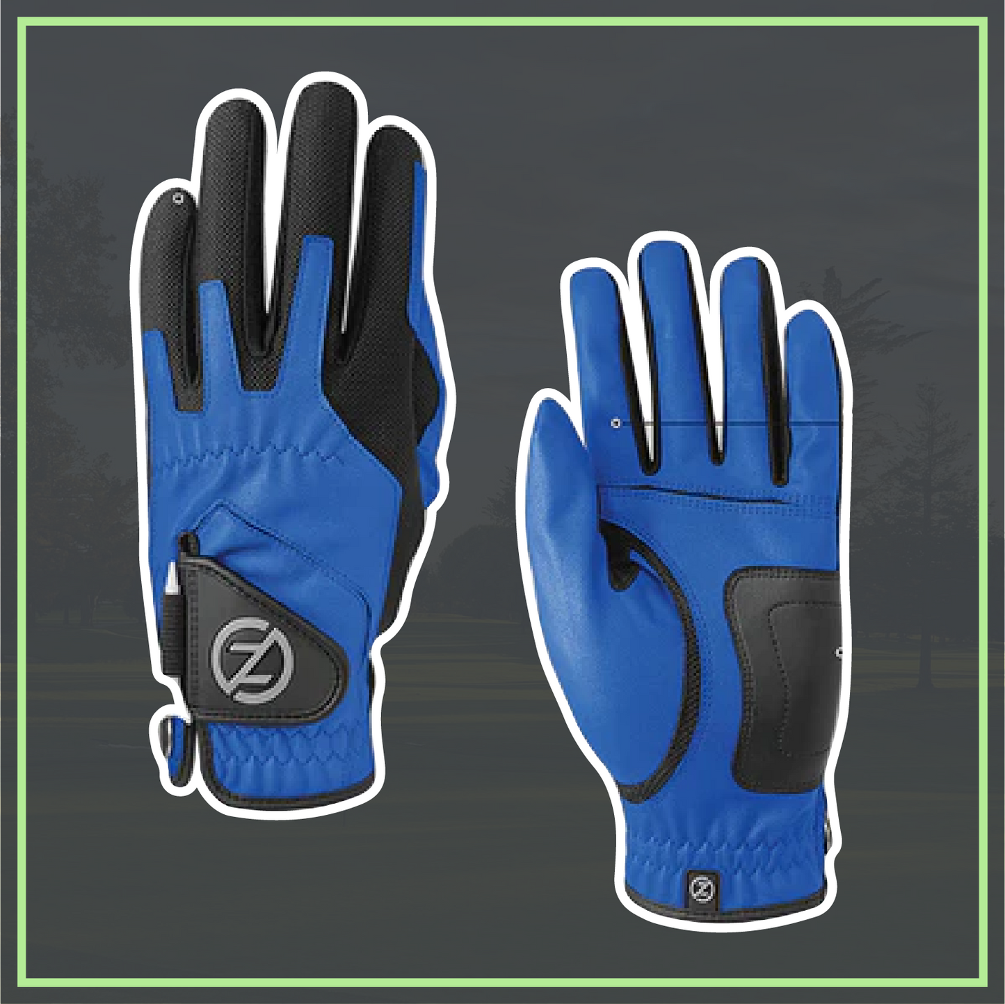 Zero Friction Men's Compression Golf Glove (4 Pack + 16 White Tees)