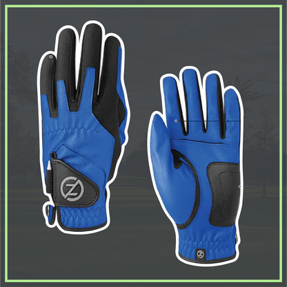 Zero Friction Men's Compression Golf Glove (4 Pack + 16 White Tees)