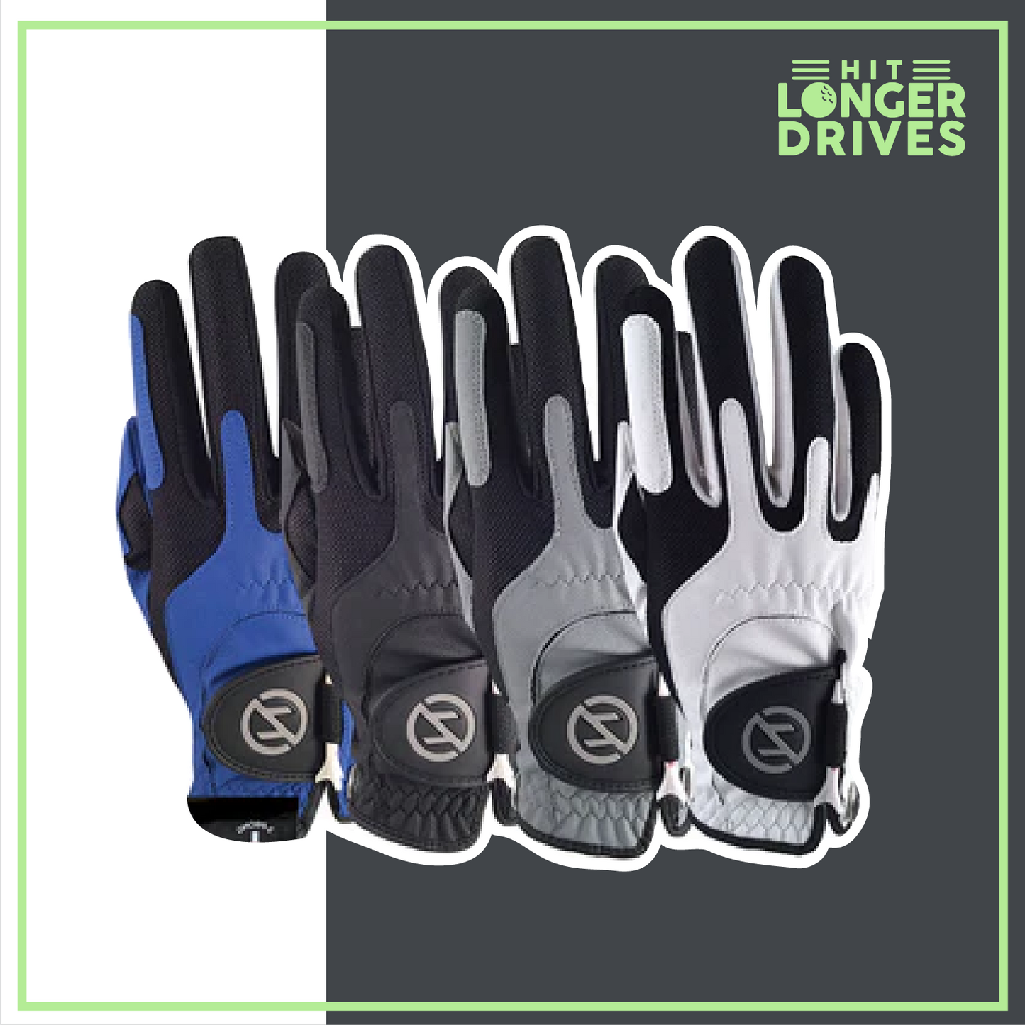 Women's Zero Friction Compression Golf Glove (4 Pack + 16 White Tees)