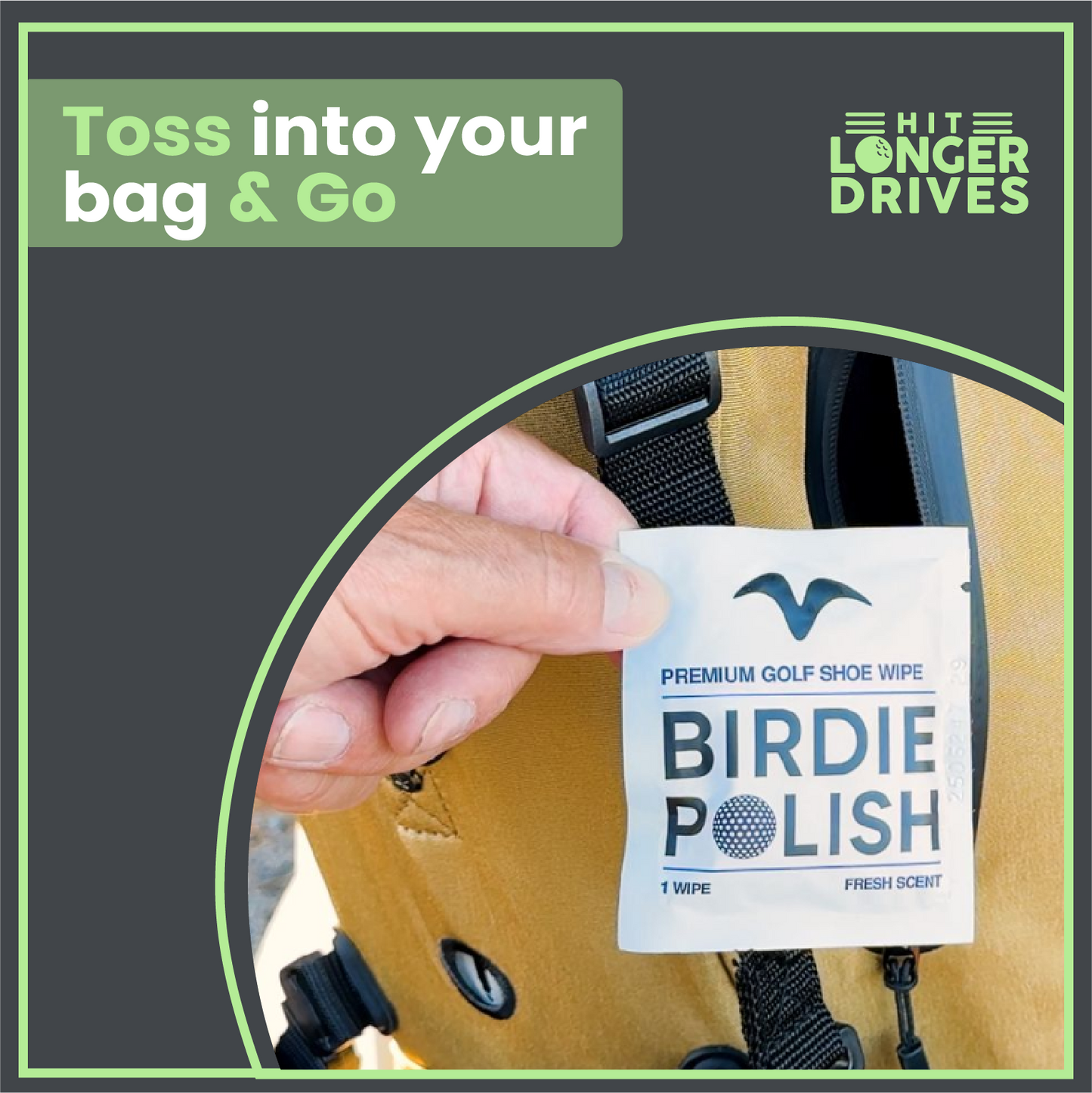 Birdie Polish Premium Golf Shoe Cleaning Wipes (10pk)