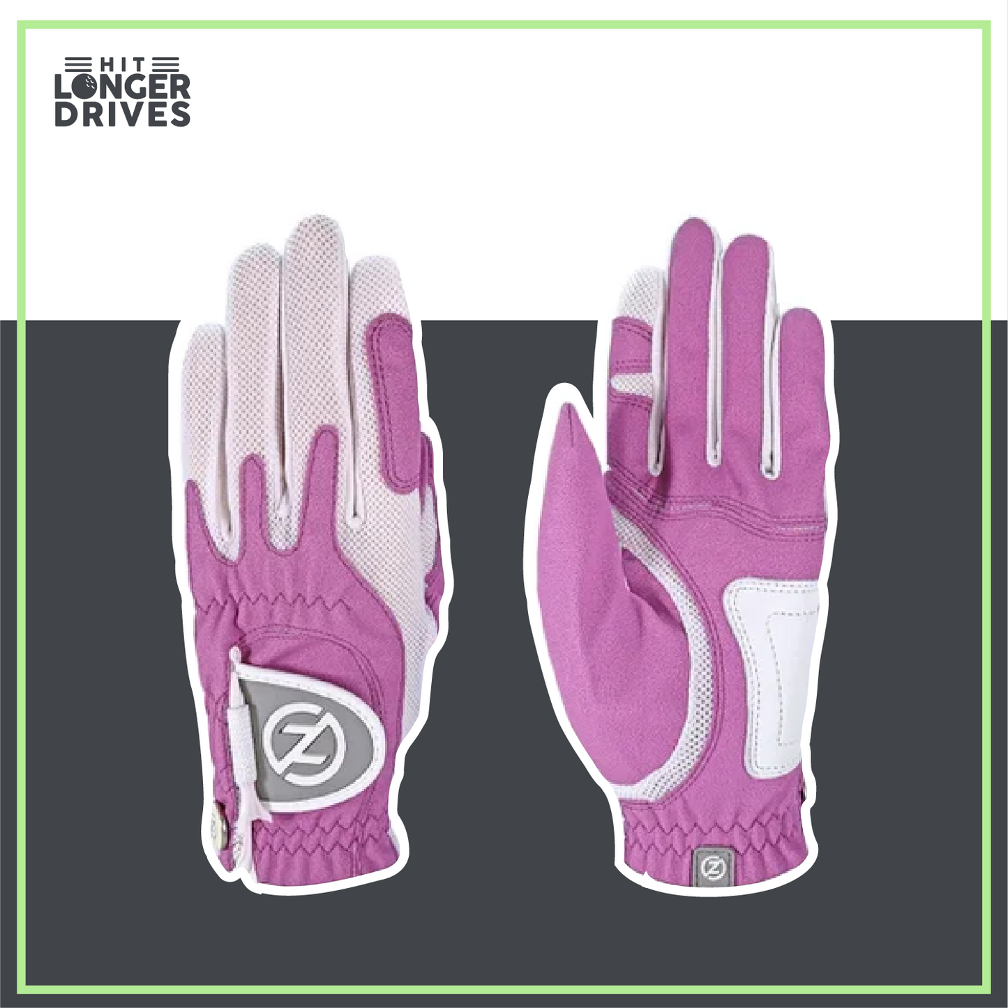 Women's Zero Friction Compression Golf Glove (4 Pack + 16 White Tees)