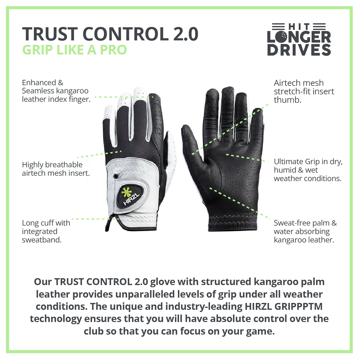 HIRZL Trust Control 2.0 Golf Gloves