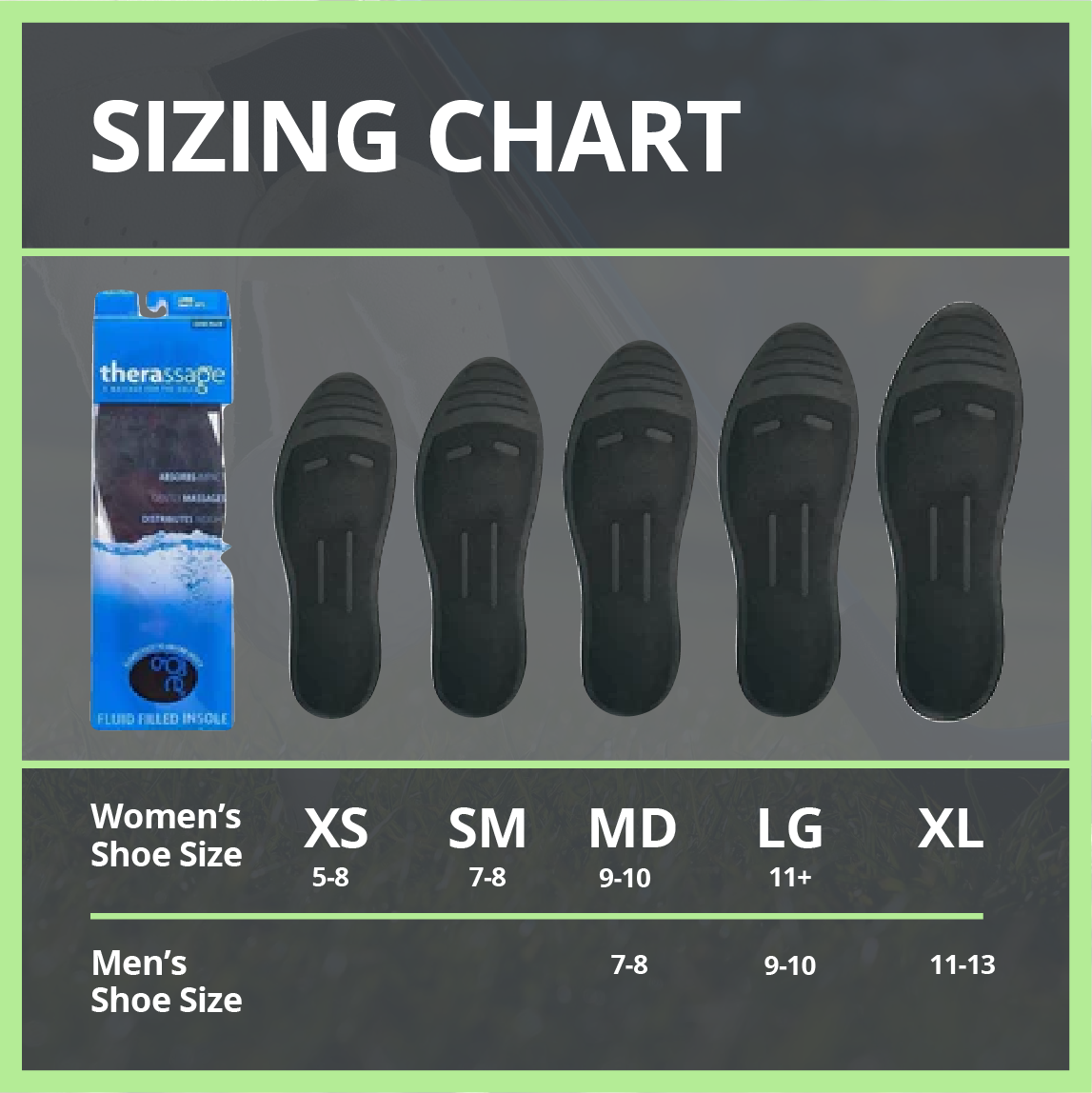 THERASSAGE UniSex Fluid Filled Insoles