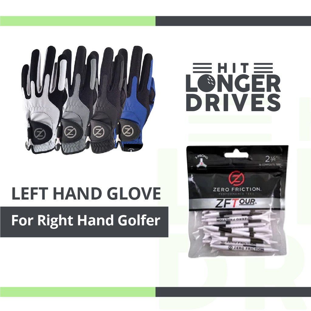 Women's Zero Friction Compression Golf Glove (4 Pack + 16 White Tees)