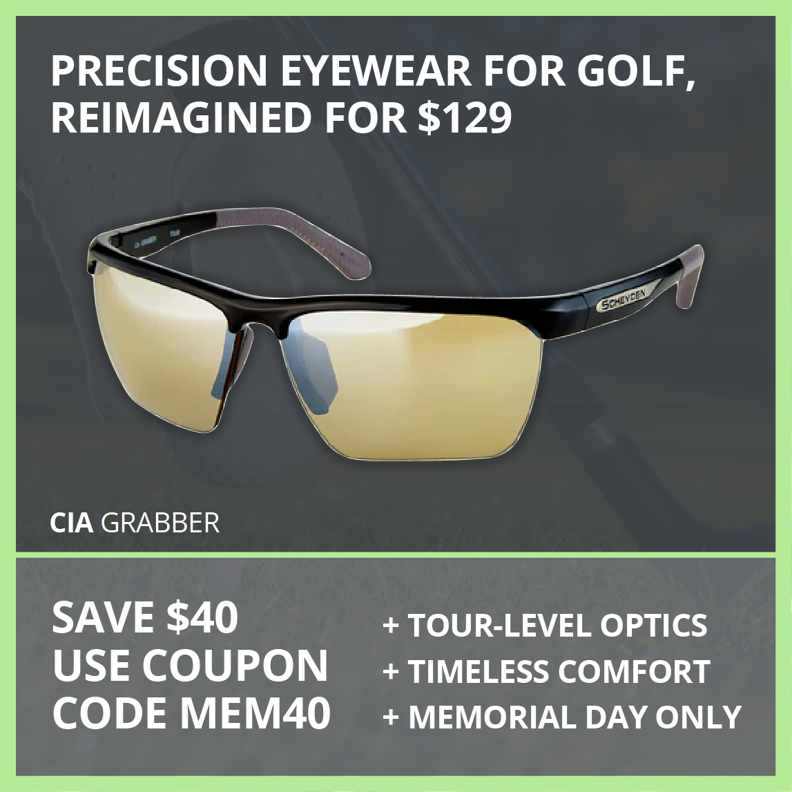 Scheyden Golf Sunglasses - CIA Grabber