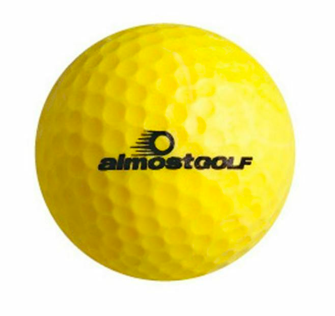 AlmostGolf Limited Flight Practice Foam Golf Balls, Hi-Vis Yellow
