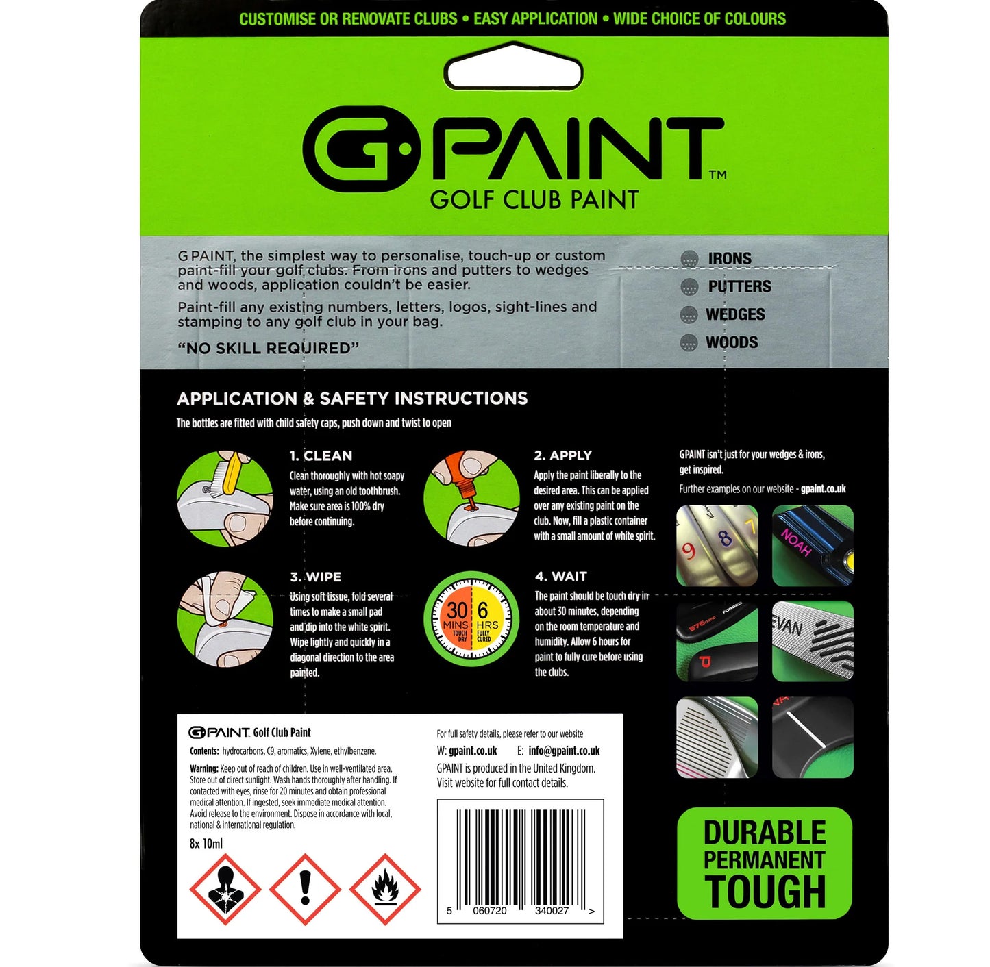G-Paint Golf Club Paint - Touch Up, Fill In, Customize or Renovate Your Clubs