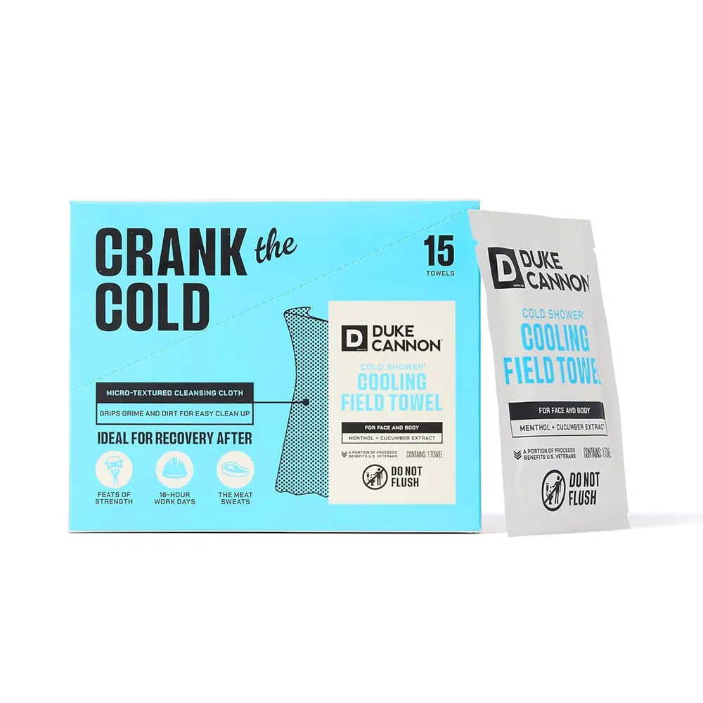 Cold Shower Cooling Towels – 15 Individually Wrapped Wipes