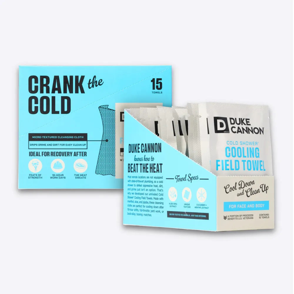 Cold Shower Cooling Towels – 15 Individually Wrapped Wipes