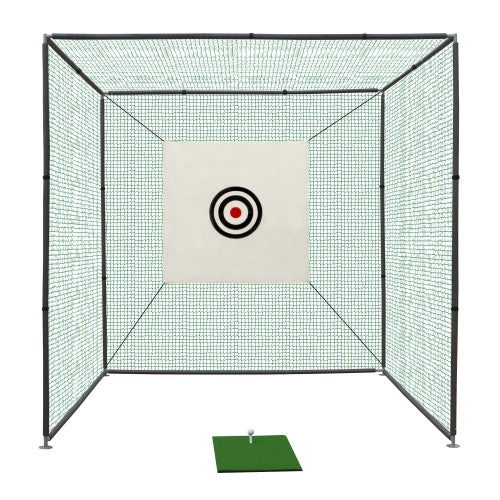 Golf Practice Hitting Cage W Metal Frame (Indoor/Outdoor)