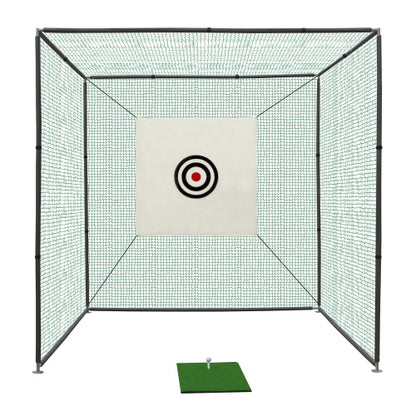 Golf Practice Hitting Cage W Metal Frame (Indoor/Outdoor)