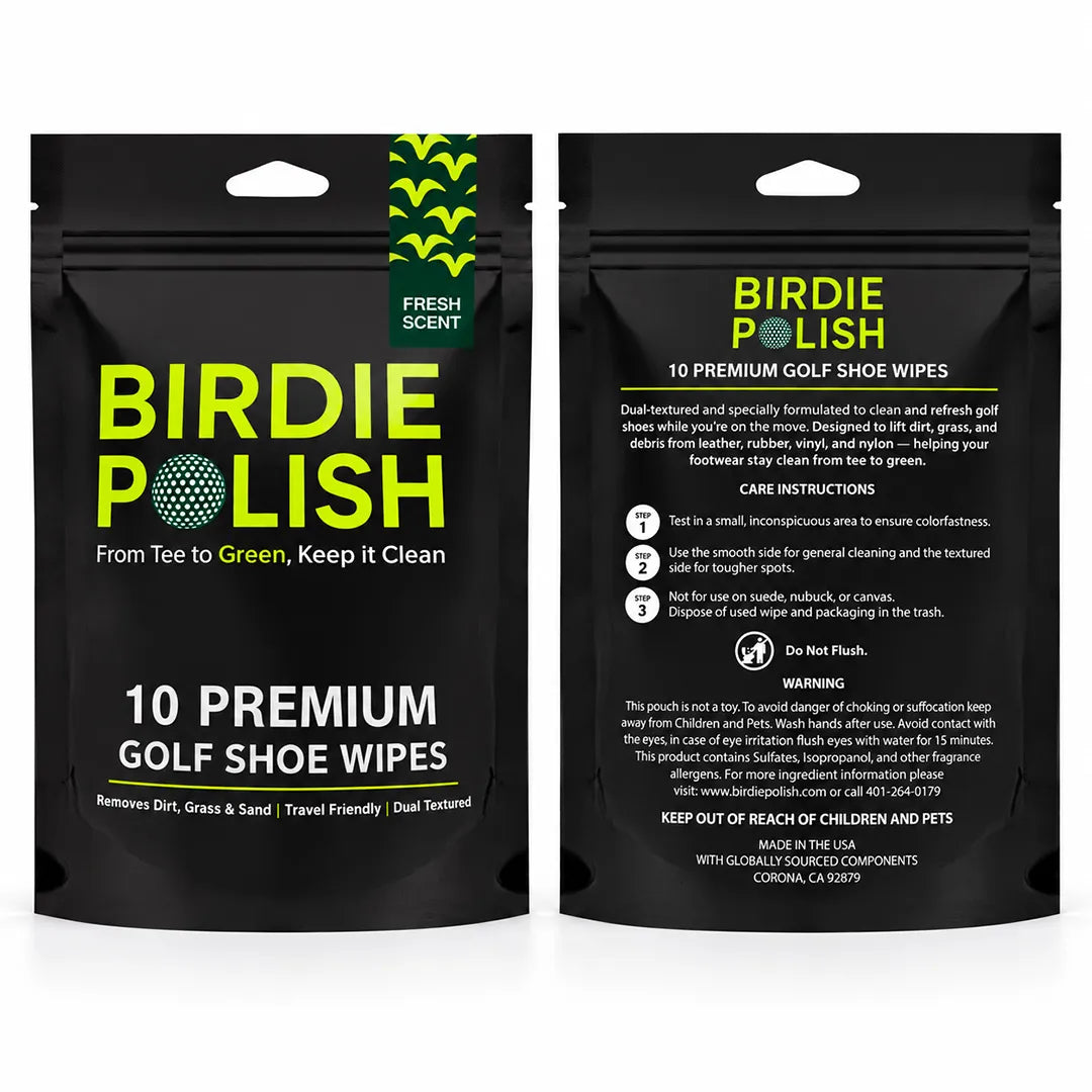 Birdie Polish Premium Golf Shoe Cleaning Wipes (10pk)