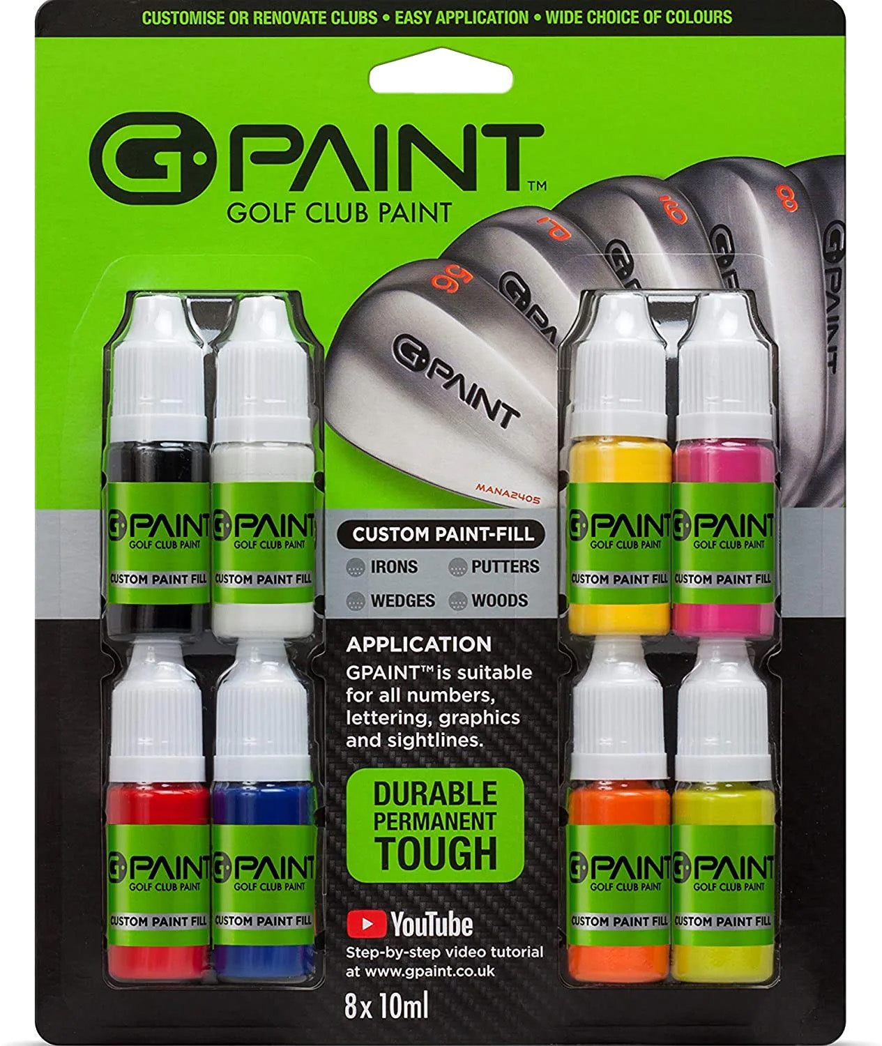 G-Paint Golf Club Paint - Touch Up, Fill In, Customize or Renovate Your Clubs