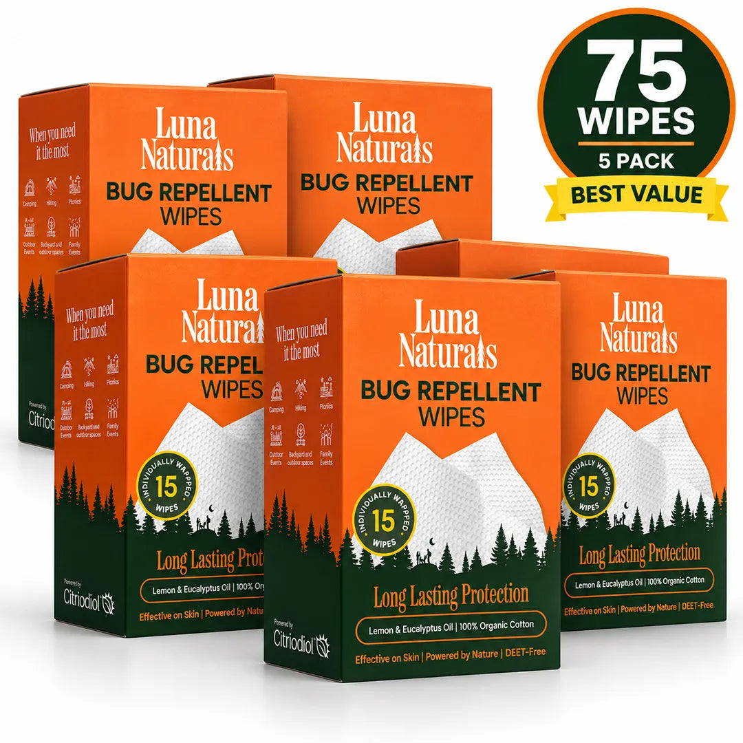 Plant-Powered Bug Repellent Wipes | 15 Individually Wrapped