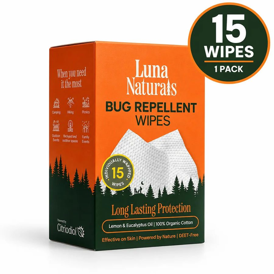 Plant-Powered Bug Repellent Wipes | 15 Individually Wrapped