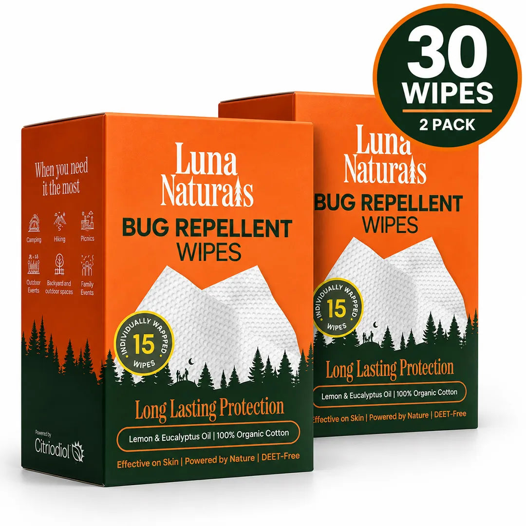 Plant-Powered Bug Repellent Wipes | 15 Individually Wrapped