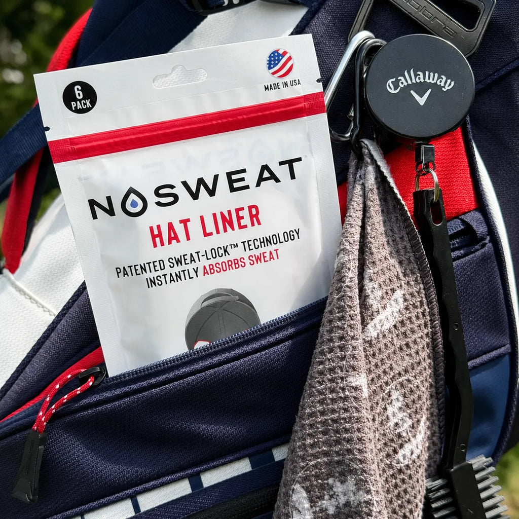 NoSweat® Golf Hat Liners | 6-Pack Sweat-Absorbing Hat Pads