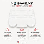 NoSweat® Golf Hat Liners | 6-Pack Sweat-Absorbing Hat Pads