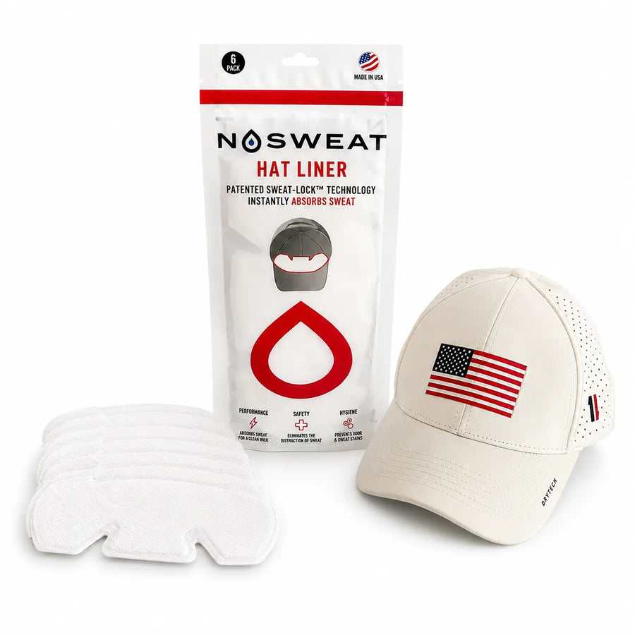 NoSweat® Golf Hat Liners | 6-Pack Sweat-Absorbing Hat Pads