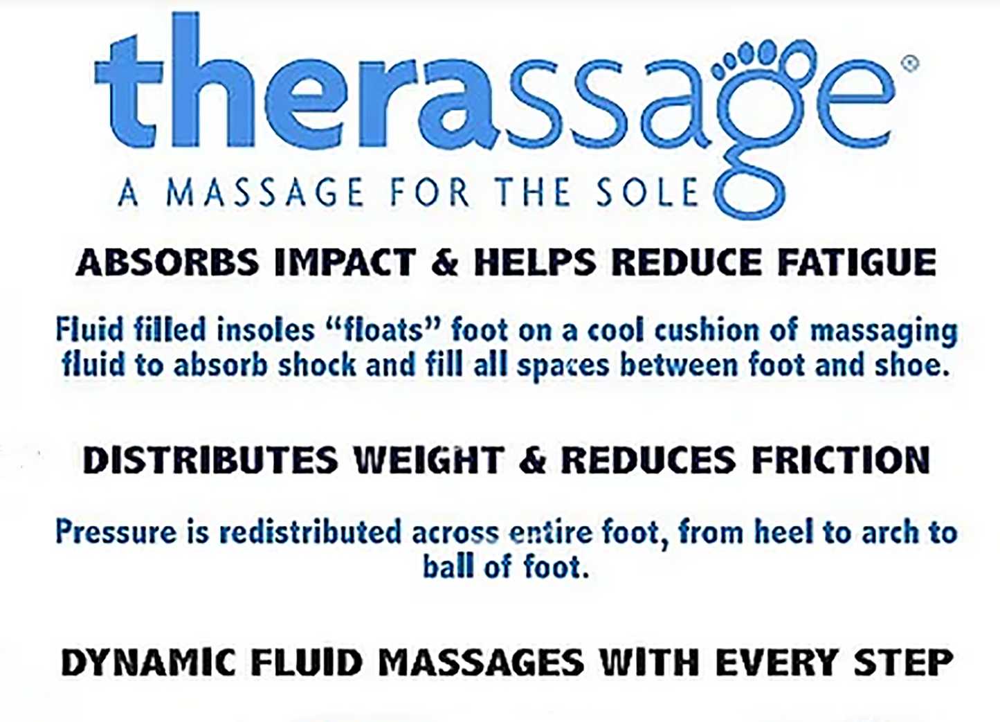 THERASSAGE UniSex Fluid Filled Insoles