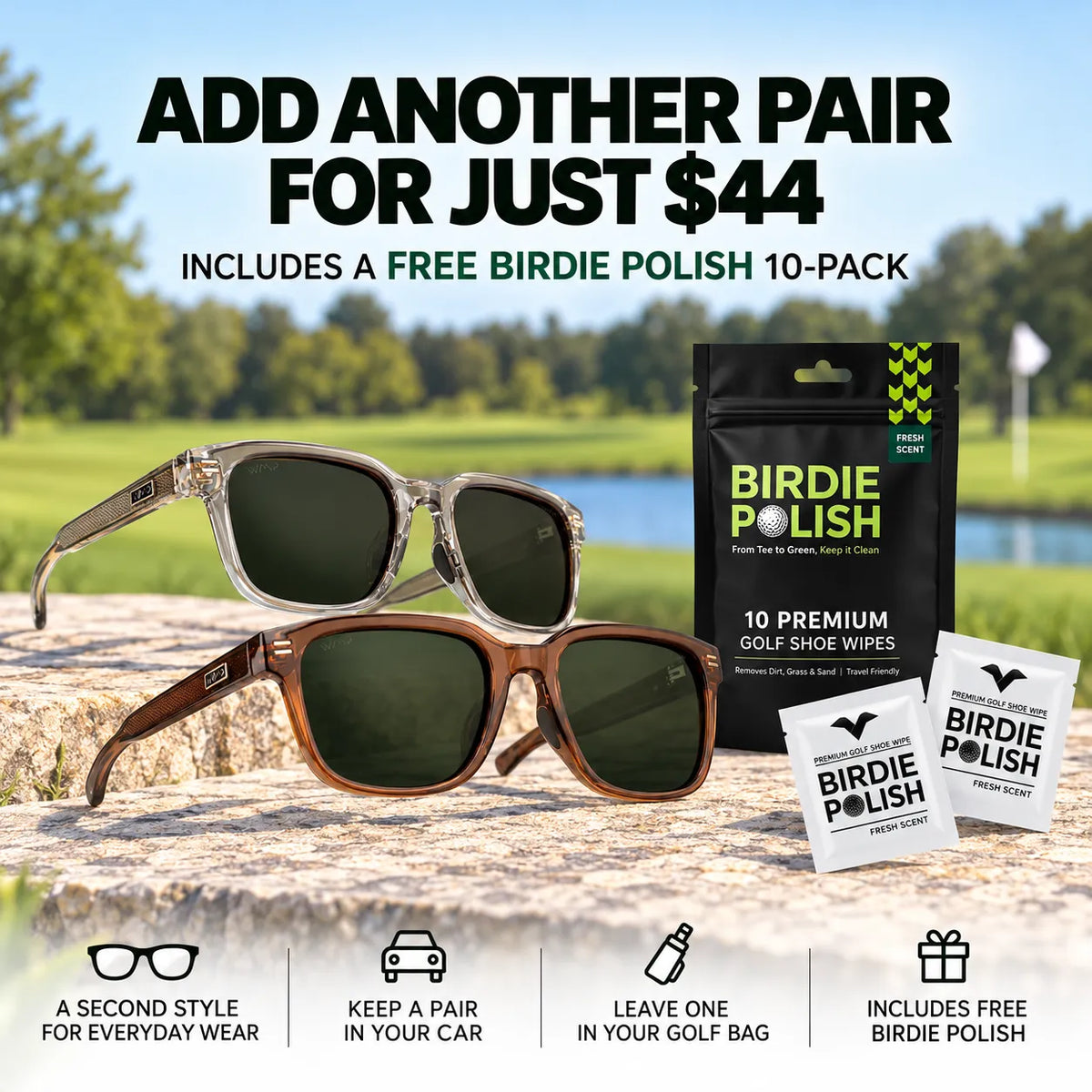 Woods Polarized Golf Sunglasses